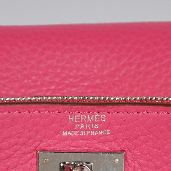 High Quality Hermes Kelly Wallet Togo Leather Bi-Fold Purse A708 Peach Fake